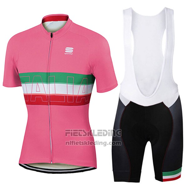 2017 Fietskleding Sportful Kampioen Italie Rood Korte Mouwen en Koersbroek